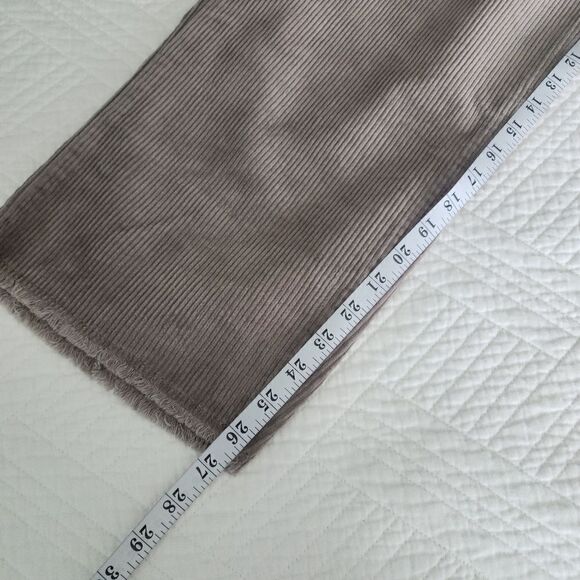 LOFT The straight crop high rise corduroy Frey hem pants - Picture 16 of 16